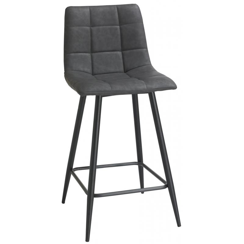Rhapsody Bar Stool - Grey Faux Leather
